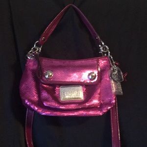 Small Coach glitter bag